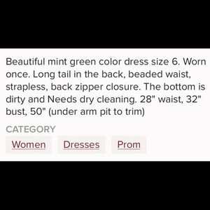 Dresses - Mint color prom dress Dresses - Mint color prom dress